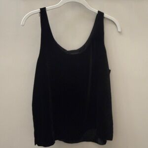 J. Crew Black Velvet Tank Top